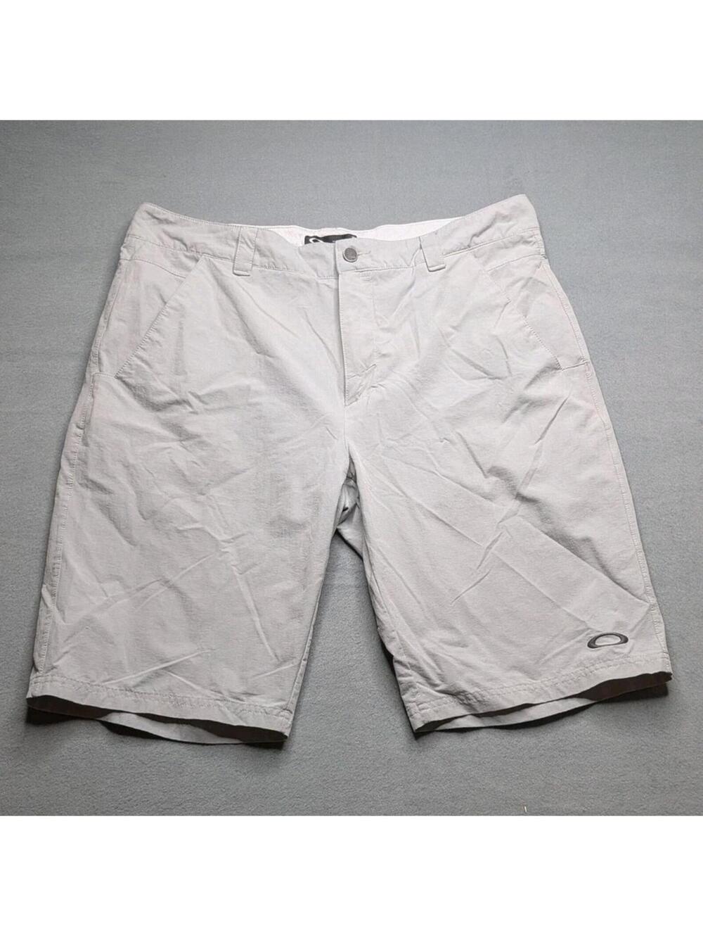 Oakley Shorts Mens 36 Gray Chino Regular Fit 11 Inch Golf Casual Summer